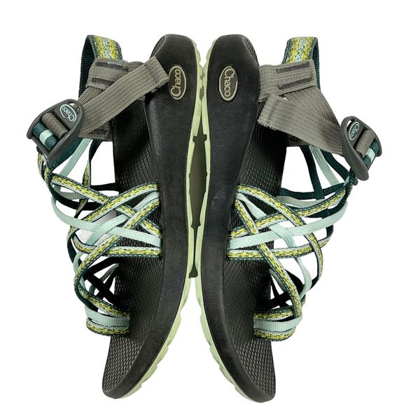 Chaco ZX3 Classic Sport Sandals Toe Loop Triple Strap Mint Green Womens 7 - Picture 4 of 8
